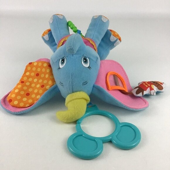 Disney Baby Dumbo Activity Plush Chime Toy Rattle Crinkle Teether Elephant - Picture 5 of 6